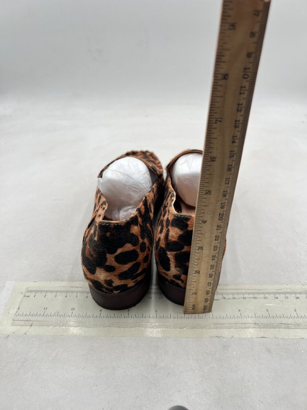 YDN Leopard Chunky Low Heeled Loafer Closed Squared Toe Slip On Fashion Shoes - Picture 5 of 8